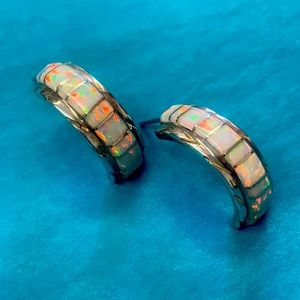 Sterling & Opal Earrings